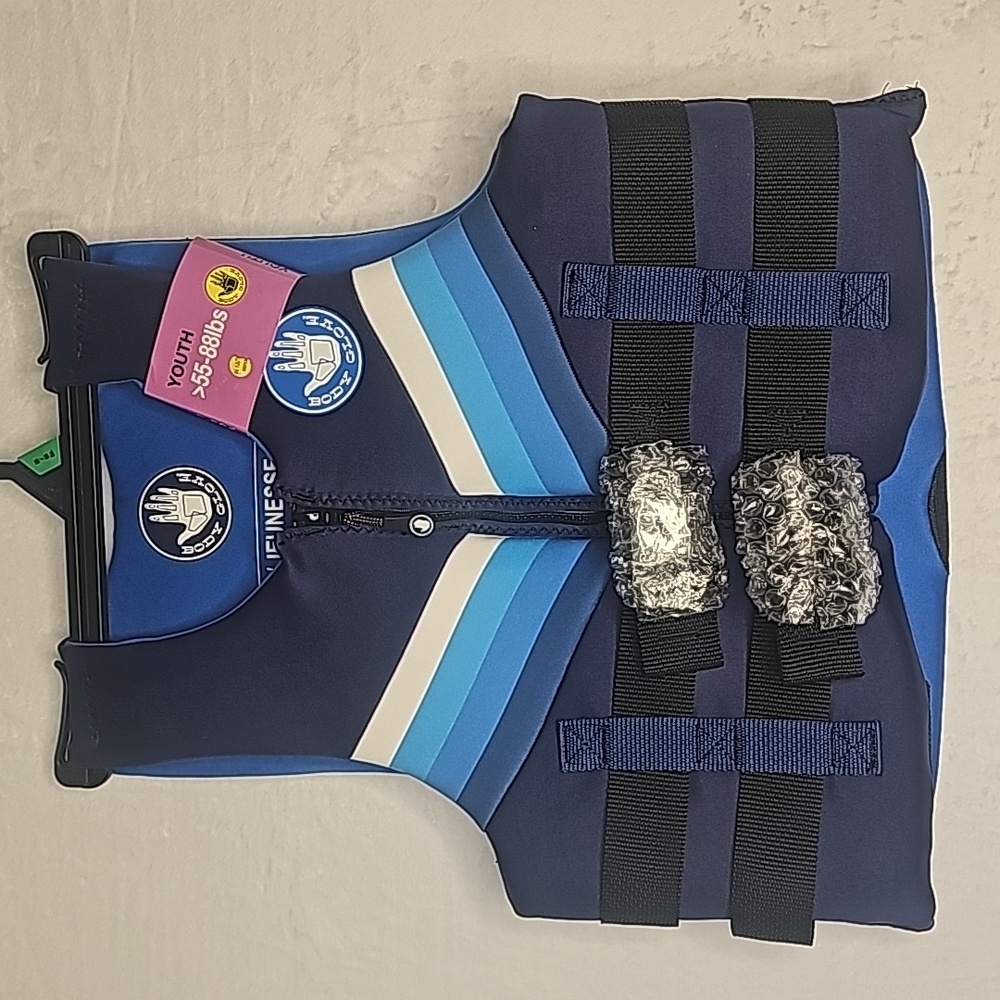 NWT Body Glove Big Kid Life Jackey Youth 55-88lbs Blue